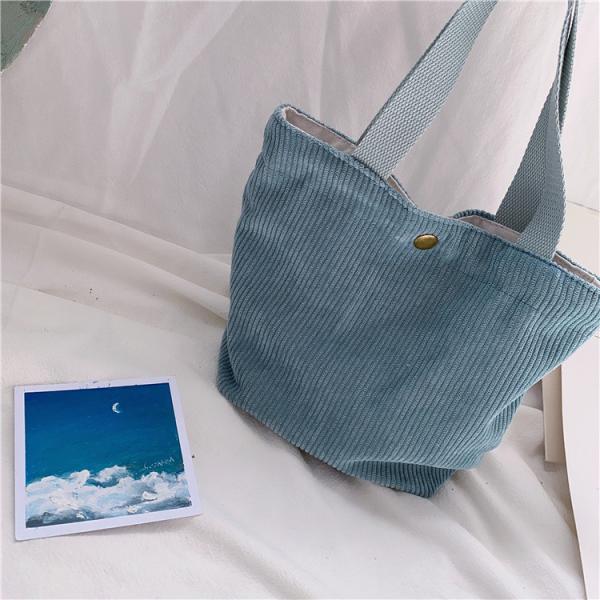 ARTSY CORDUROY BAG CASUAL PORTABLE MINI LADIES CLUTCH BAG VINTAGE CLOTH BAG BENTO BAG