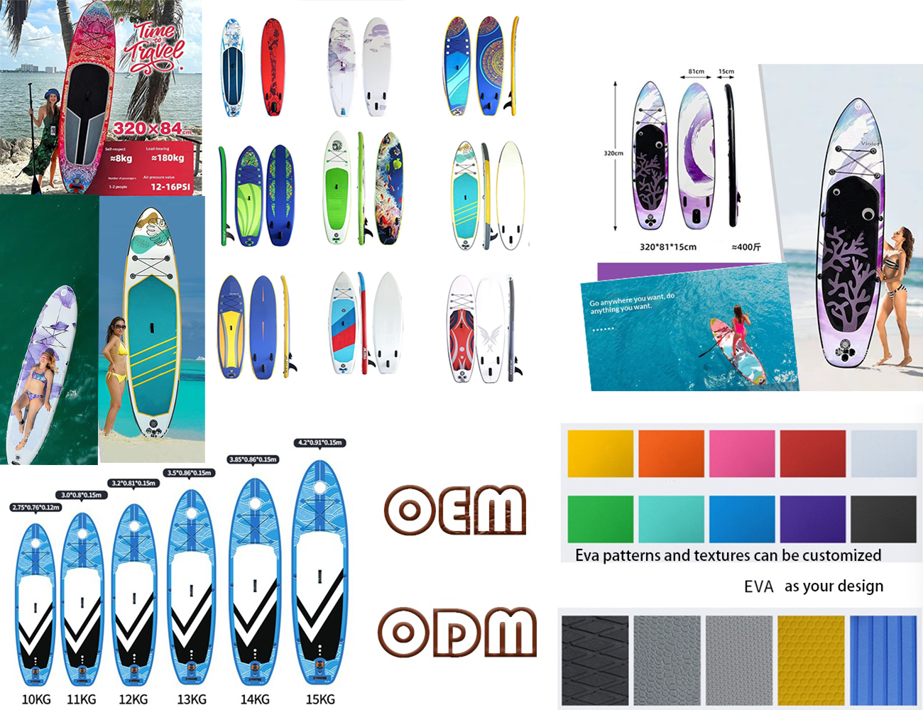 Factory Supply Inflatable PVC SUP Board for Water Yoga & Stand-Up Paddle Surfing Adult Use with Accessories