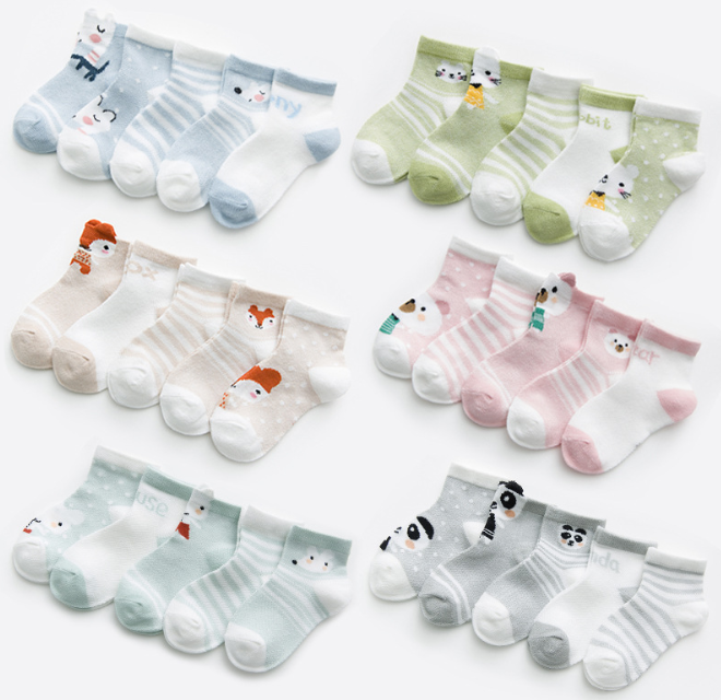 Party Wear Childrens Ankle Socks Cotton Children Kids Socks Knitting Student Socks