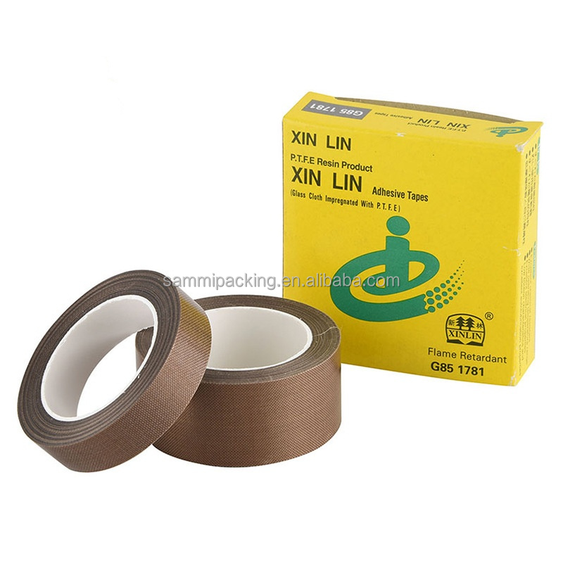 Коричневая лента из стекловолокна с покрытием из ПТФЕ для сварки и уплотнения пояса ширина 13/15/19/25/30/50 мм