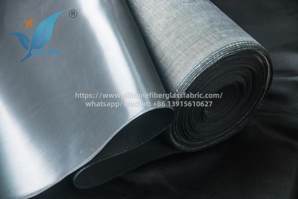 Tissu en fibre de verre recouvert de silicone noir Utilisation industrielle lourde