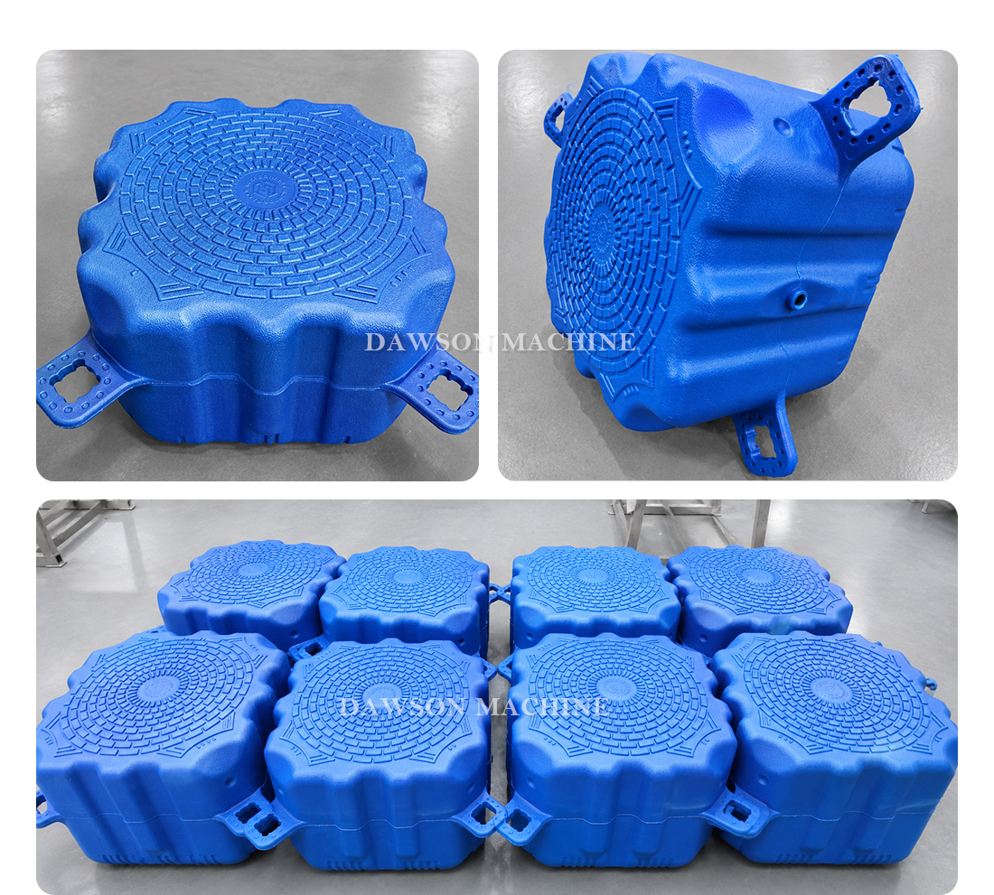 Automatic HDPE Extrusion Blow Molding Machine for Floating Cube Production with 200 kg/h Output