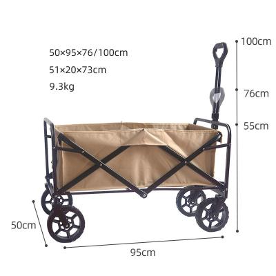 Steel Camping Wagon Foldable 100L Capacity 100KG Load