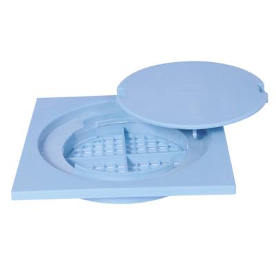 2 Inch Pvc Floor Trap Waste Drainage Blue 15x15CM Plastic Deodorize