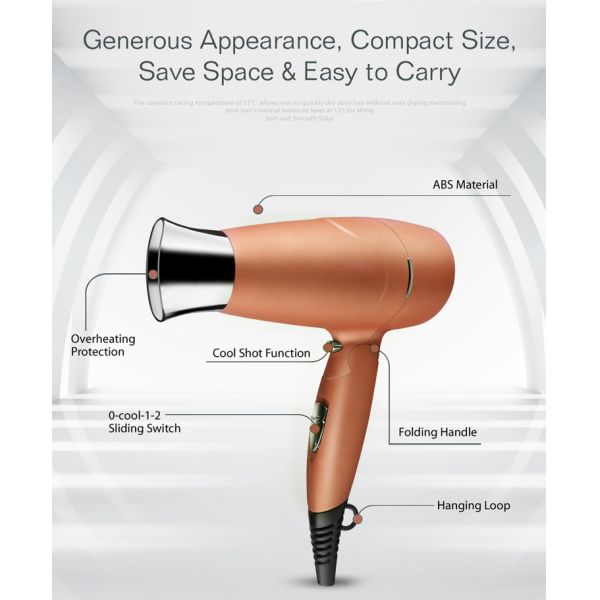 Фен для волос перемещения напряжения тока аксиального потока пластиковый двойной с соплом концентратора