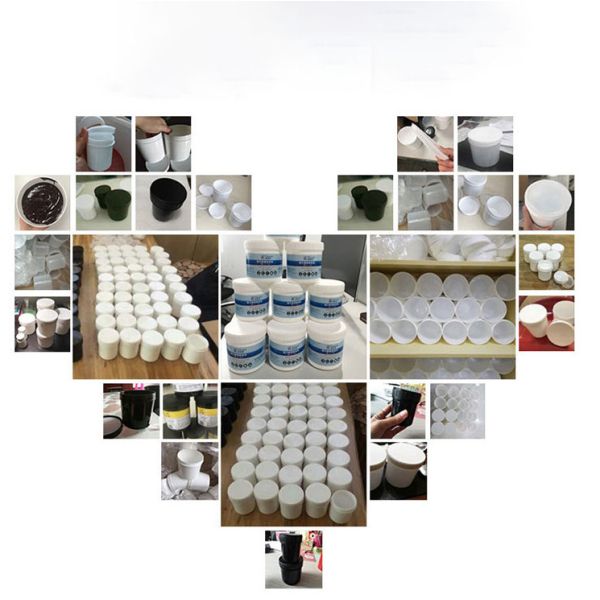 Food Grade 16 oz Plastic Jars With Lids For Peanut Butter Wide Neck Cylinder Storage Container