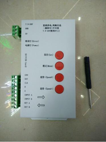 T-1000S LED Pixel Controller for LPD6803 WS2801 WS2811 RGB Full Color DC5V-24V with SD Card