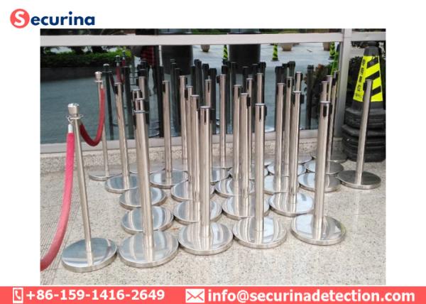 Barreira de aço inoxidável da corda de veludo do poste de Polo do aeroporto dos postes e das cordas do controle de multidão