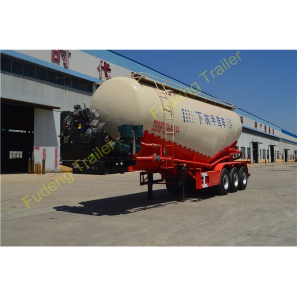 Double Compartment Bulk Cement Semi Truck Tanker Trailer with 60cbm capacity