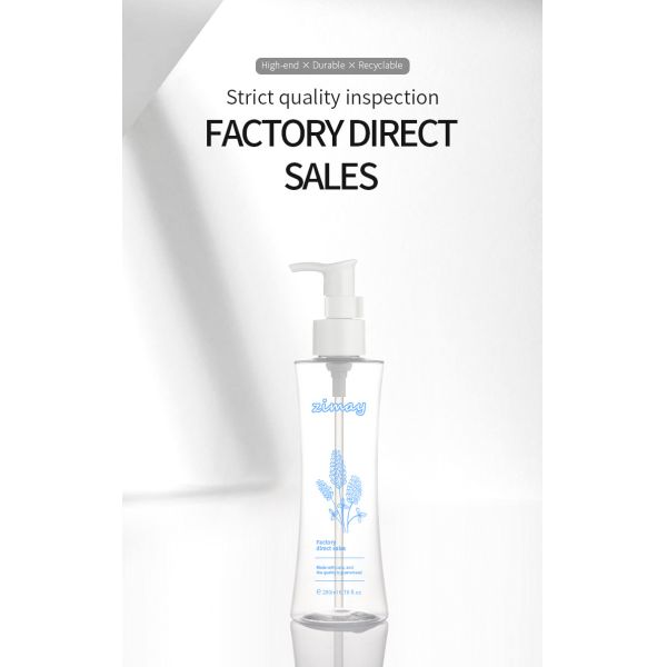 Transparent custom empty cosmetics plastics face cream body lotion 200ml pump bottle