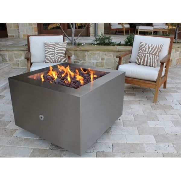 таблица ямы огня природного газа крытой нержавеющей стали 600mm бездымная квадратная