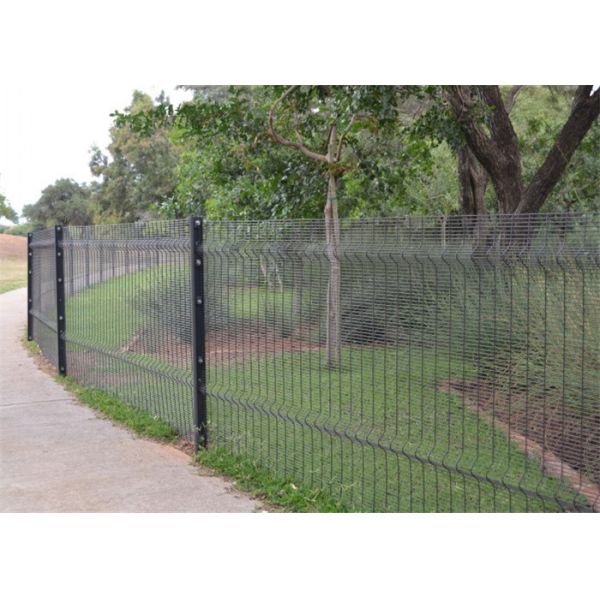 High Security 358 Wire Mesh Fence Anti Climb Powder Coated Black Or Green Color