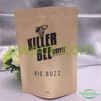 Aluminum Foil Kraft Paper Packaging Bags Stand Up Dried Food Smell Proof