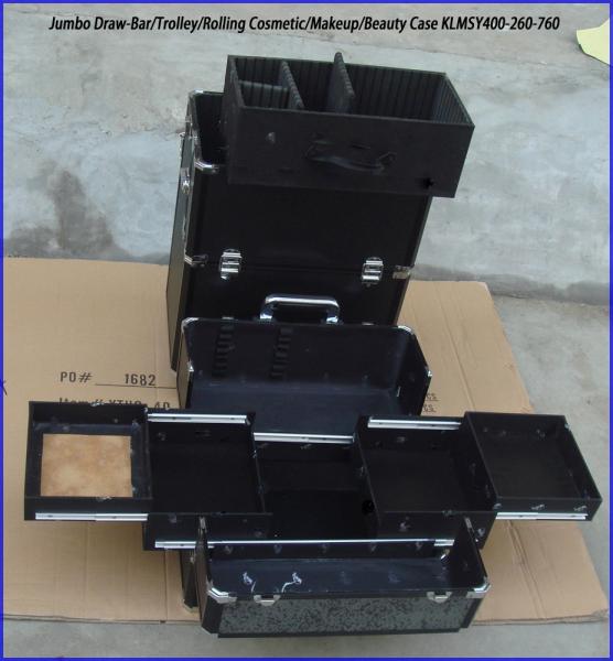 aluminum Rolling Beautitician Case with folder drawers KLMSY400-260-760