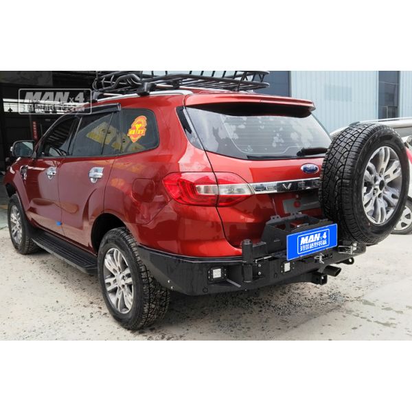 Black Steel Rear FORD Bull Bar Heavy Duty Everest Nudge Bar