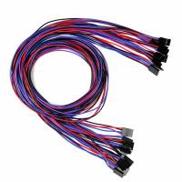 Horizontalmente 2.0mm fêmeas a Jumper Wire Dupont Cable fêmea para 3D a impressora 4PIN
