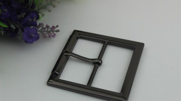 Free sample eco-friendly metal material zinc alloy 50 mm square coat pin belt buckle for women