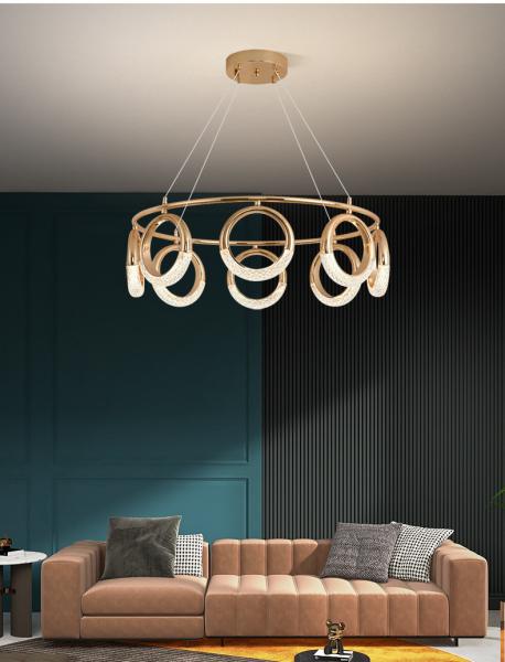 JYLIGHTING Indoor Gold Luxury Metal Pendant Light Nordic Modern Chandelier for Coffee Shop Restaurant Bars Kitchens
