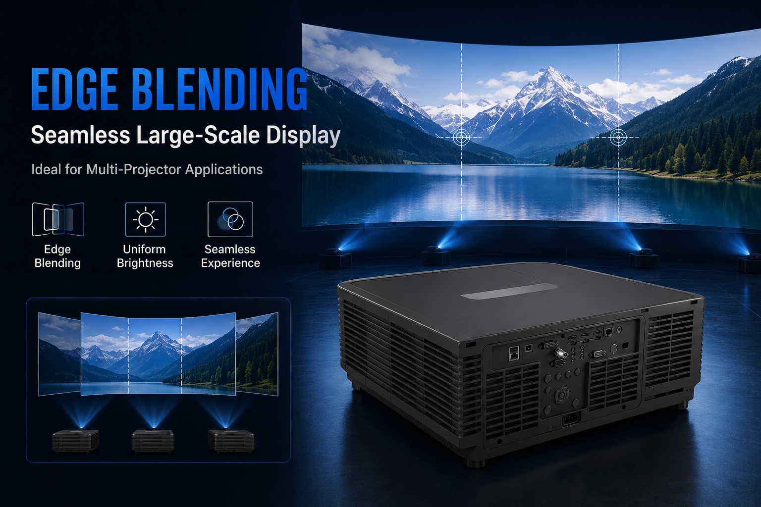 10000 ANSI Lumens 4K 3LCD Dual-Color Laser Projector