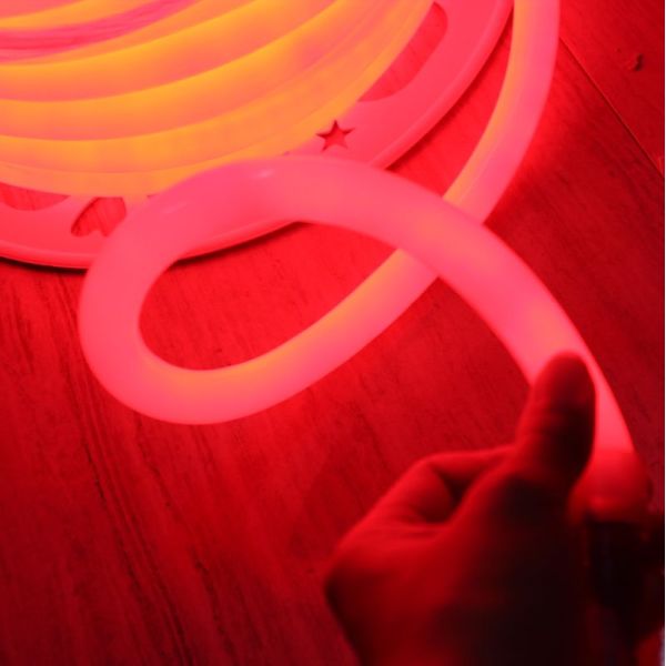 220v 360 degree red emitting led neon round flex tube D16mm 120LEDs/m