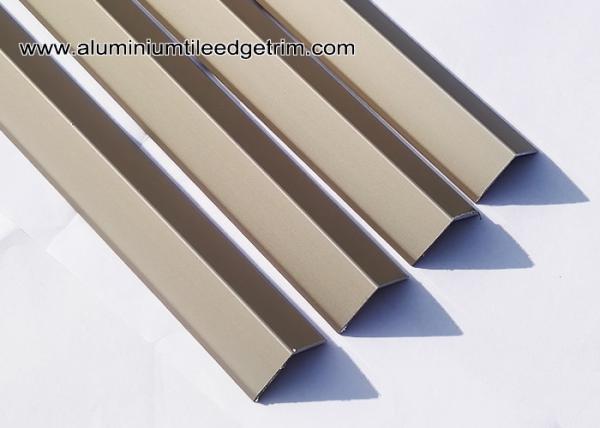 Matt Champagne Square V - Shaped Angle Aluminum Corner Brace With 20mm Edge V20