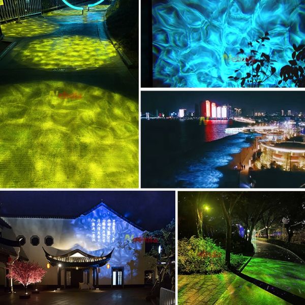 Outdoor Wave Projector 600W Colorful Ripple Water Effect Project Light