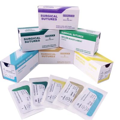 Polyglycolic Acid PGA Surgical Sutures 910 Vicry Silk Chromic Catgut Nylon Surgical Suture
