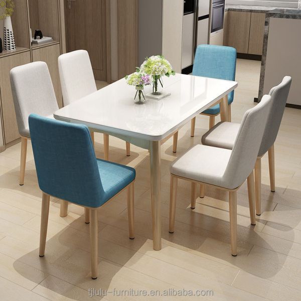 Mesa de comedor de madera moderna Escritorio para muebles de comedor