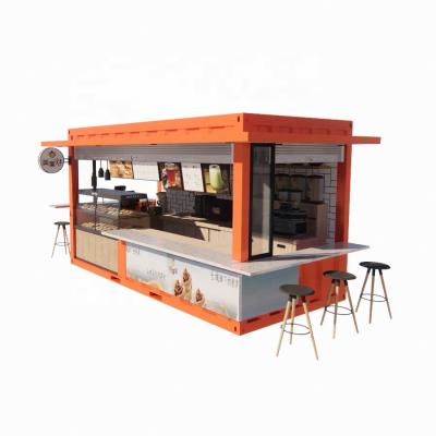 20 pieds ou 40 pieds Commercial Outdoor Container d'expédition Café Bar Facile à installer Maison en acier de design moderne Container à emballage plat Meilleur