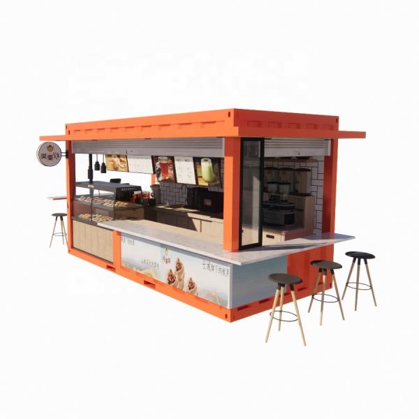 20ft or 40ft Commercial Outdoor Shipping Container Cafe Bar Easy Install Modern Design Steel House Flat Pack Container Best