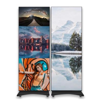 Outdoor LED Poster Display High Fresh Rate Standing Advertising Player P1.53 P1.86 P2