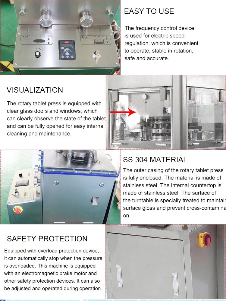 Sus Candy Pill Making Machine Rotary Tablet Machine For Salt Camphor