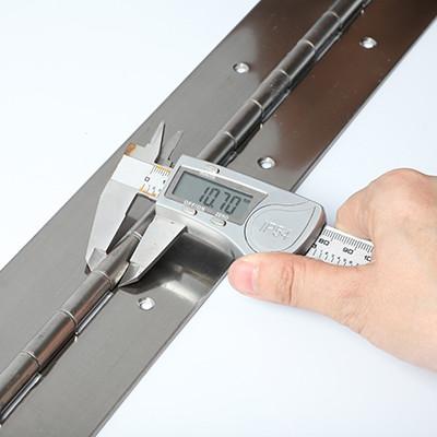 Stainless Steel Continuous Long Piano Hinge With Double Row Holes For Door Window Box Cabinet Chassis Boats