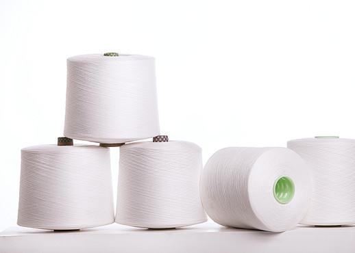 Natural White Big Cone Polyester Sewing Thread TFO Yarn Eco-friendly White Yarn