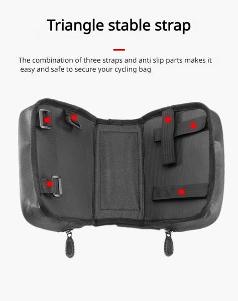 Bicycle upper tube bag mobile phone touch screen road bike mountain bike front beam bag frame bag riding equipment acces