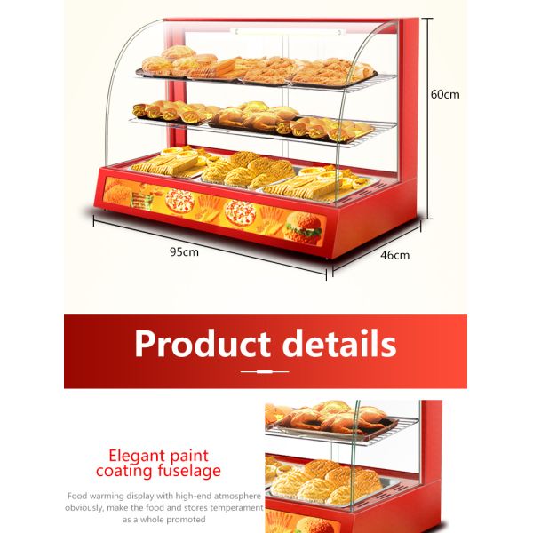 Hotel and Restaurant Catering Equipment Electric Food Display Warmer with 1.2kw Power