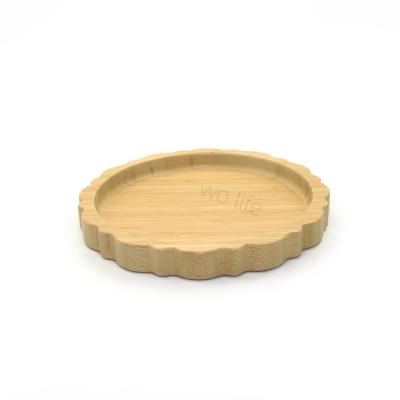 Toddler Stay Put Bamboo Suction Feeding Plate 18Cm with Matching Spoon Set