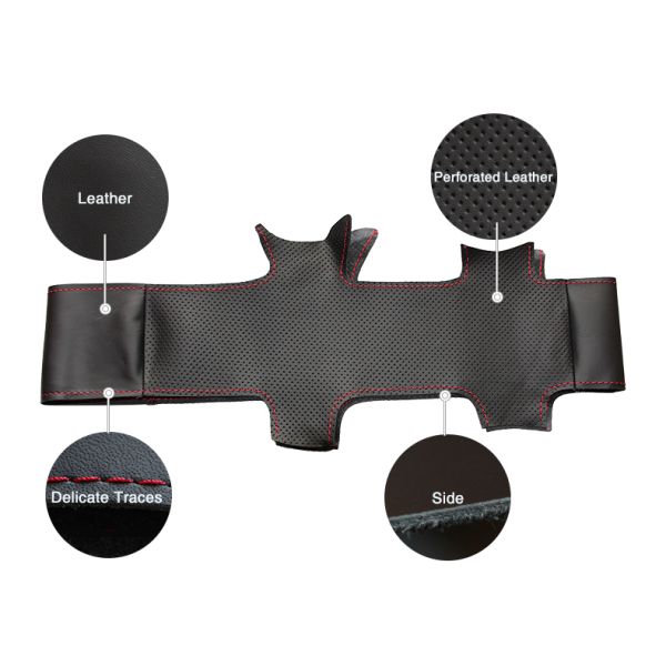Upgrade Your Ssangyong Actyon Kyron with Black Artificial Leather Steering Wheel Skin
