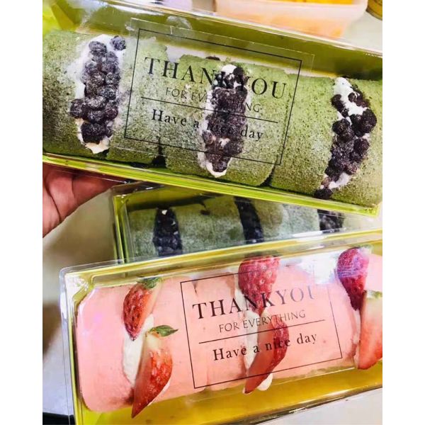 Embossed PVC Transparent Thank You Sticker Labels Printing Paper For Food Packaging
