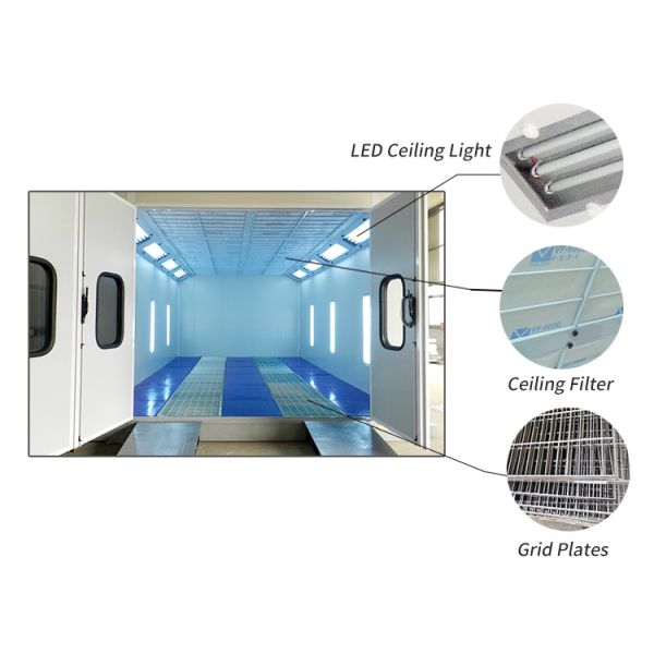 24pcs 36w LED Lamp Automotive Spray Paint Booth 6900*3900*2650mm
