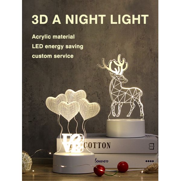 Solar Gift 3d Led Night Light On Behalf Of Warm Light Anime Night Lights Islamic Gifts