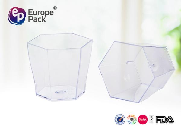 Disposable Plastic Dessert Cup Food Grade Ps Material Transparent Color Container
