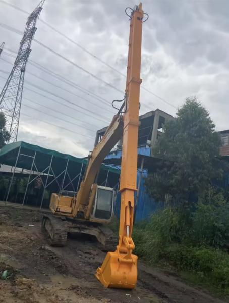 Top Rated Sales Excavator Parts KM150 Clamshell Telescopic Long Reach Arm With Depth 15m