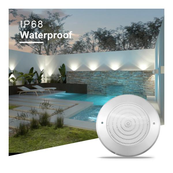 Luz de piscina LED Ultra Slim Resina Preenchida DIA230mm AC/DC 12v PC Suporte de cobertura transparente Personalização