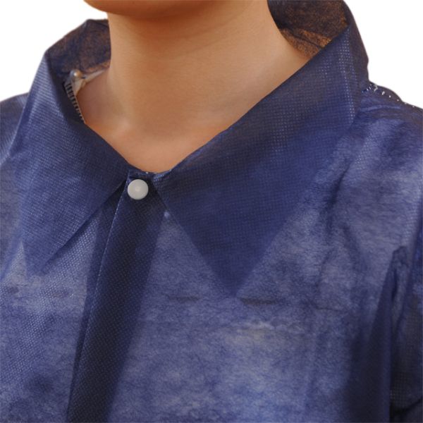 Disposable SMS Nonwoven Chemistry Lab Coat