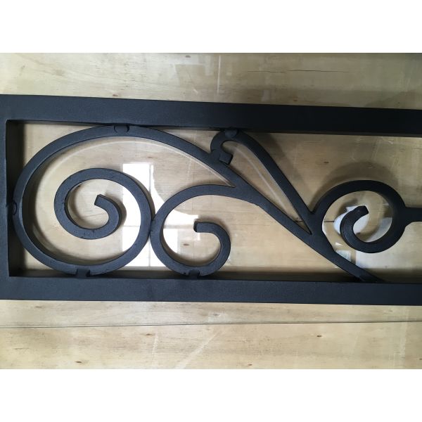 Декоративное кованое железо стекло для дверей Агон заполненный 22 * 64 дюйма Размер формы