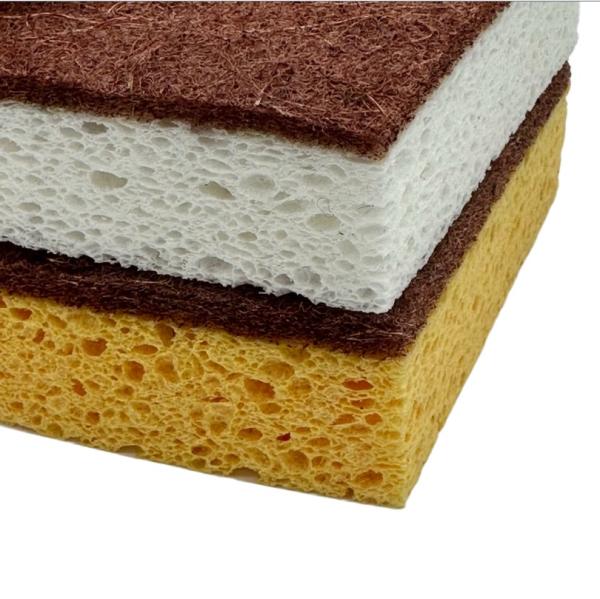 Natural Wood Pulp Dish Sponge for Non-Stick Pans