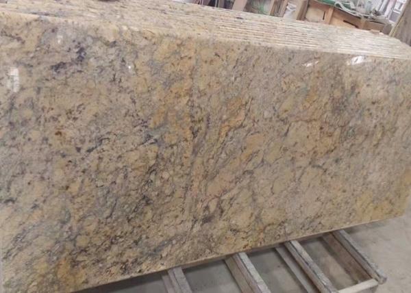 Golden Yellow Stone Granite Slabs , 2.72g / Cm³ Density Large Stone Slabs