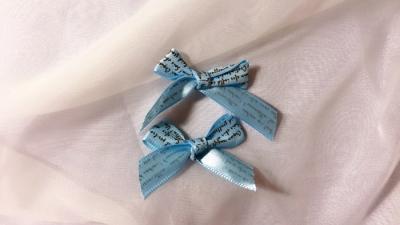 Custom Single Face Gift Tie Ribbon 100% Polyester / Nylon Material
