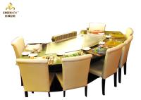 Empacotamento de madeira do exemplo do OEM da grade da tabela de Teppanyaki do carro da plaza/bufete do alimento